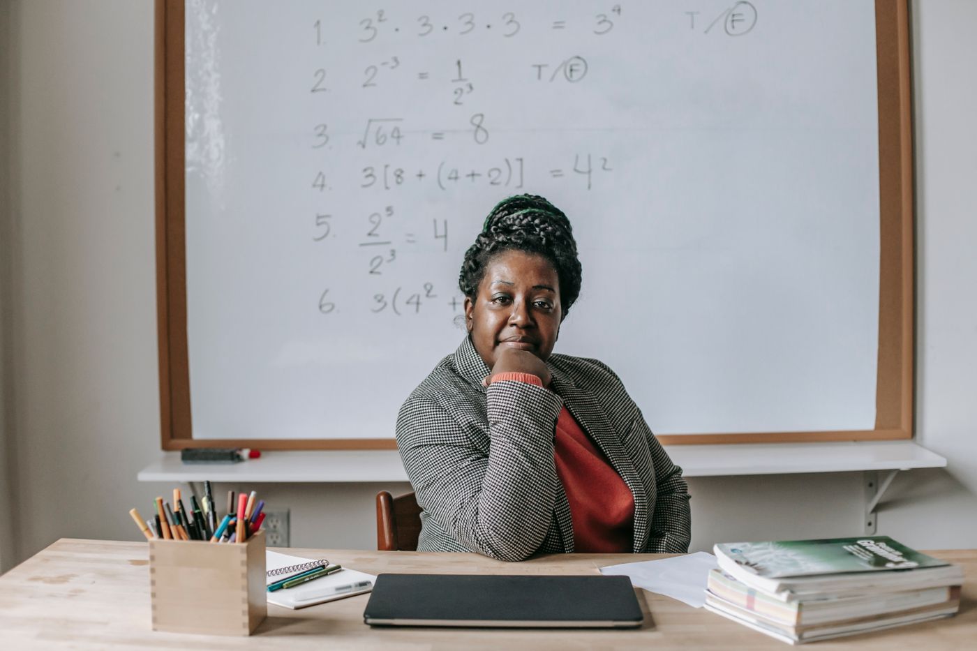 Professional educator in a classroom